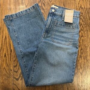 New With Tags NWT Madewell Perfect Vintage Wide-Leg Jeans Size 28